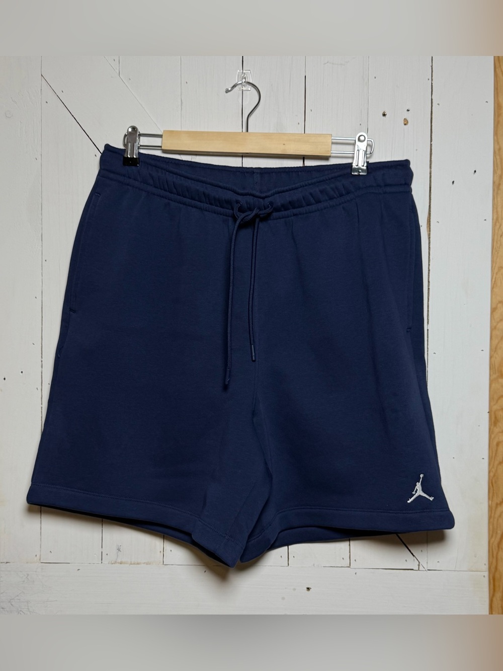NWT $50 Jordan Nike Men’s Active Fleece Shorts FV7285-410 Nave  Size L